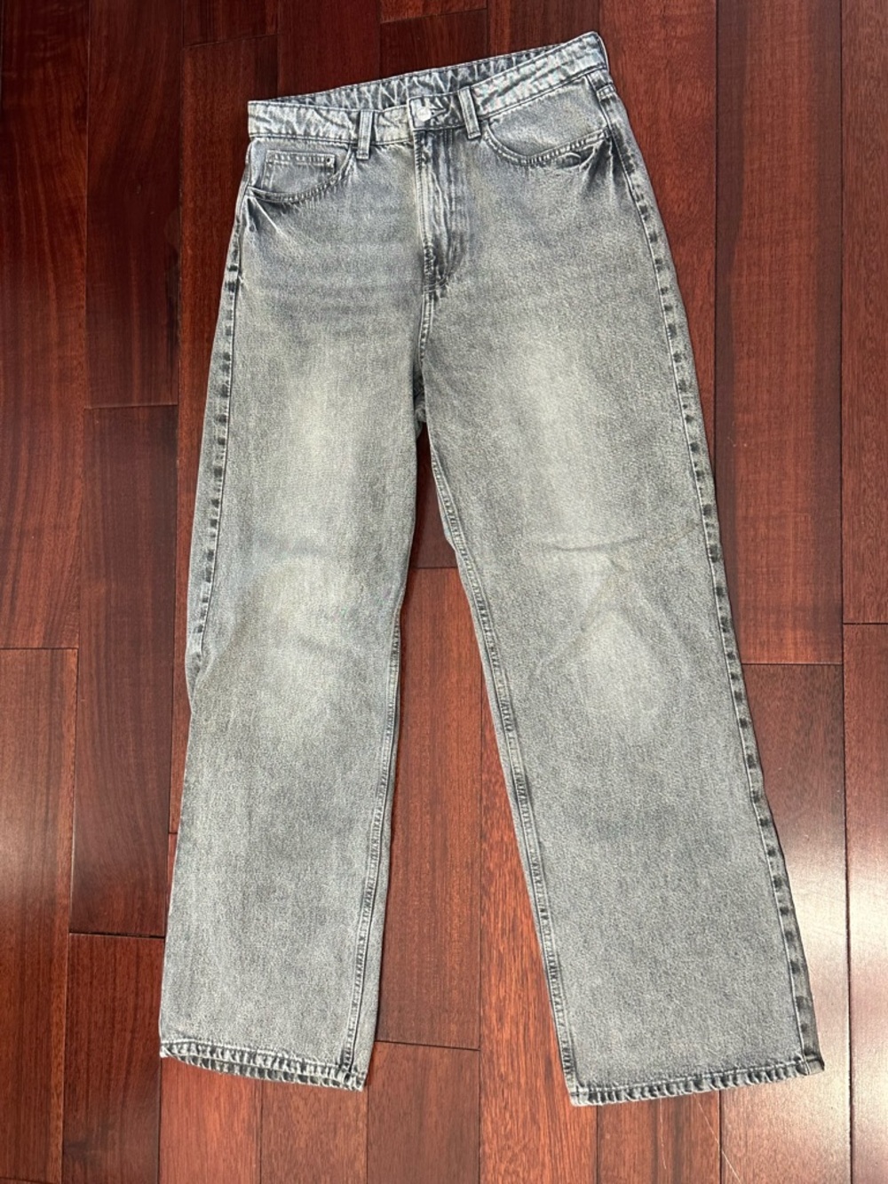 Men's Gray Straight-Leg Jeans